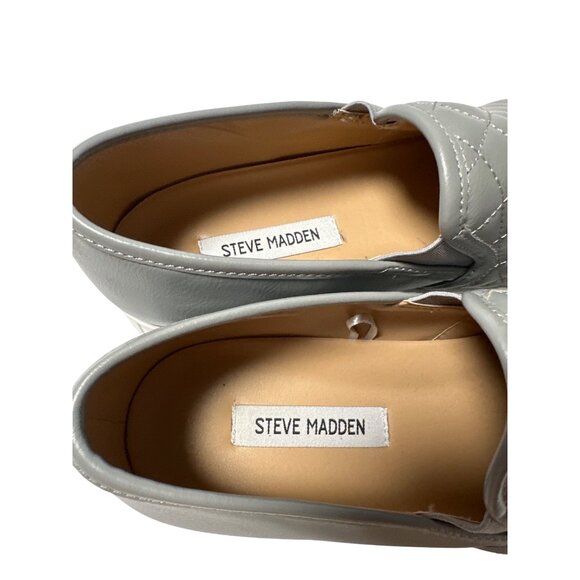 Steve Madden Womens Gray Quilted Slip-On Sneakers Size 10M - Picture 8 of 15